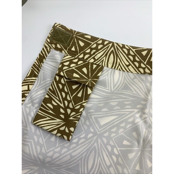 Ripskirt Hawaii Wrap Skirt Length 2 Adjustable Cover Up Brown Tan Pattern XL - Picture 5 of 10